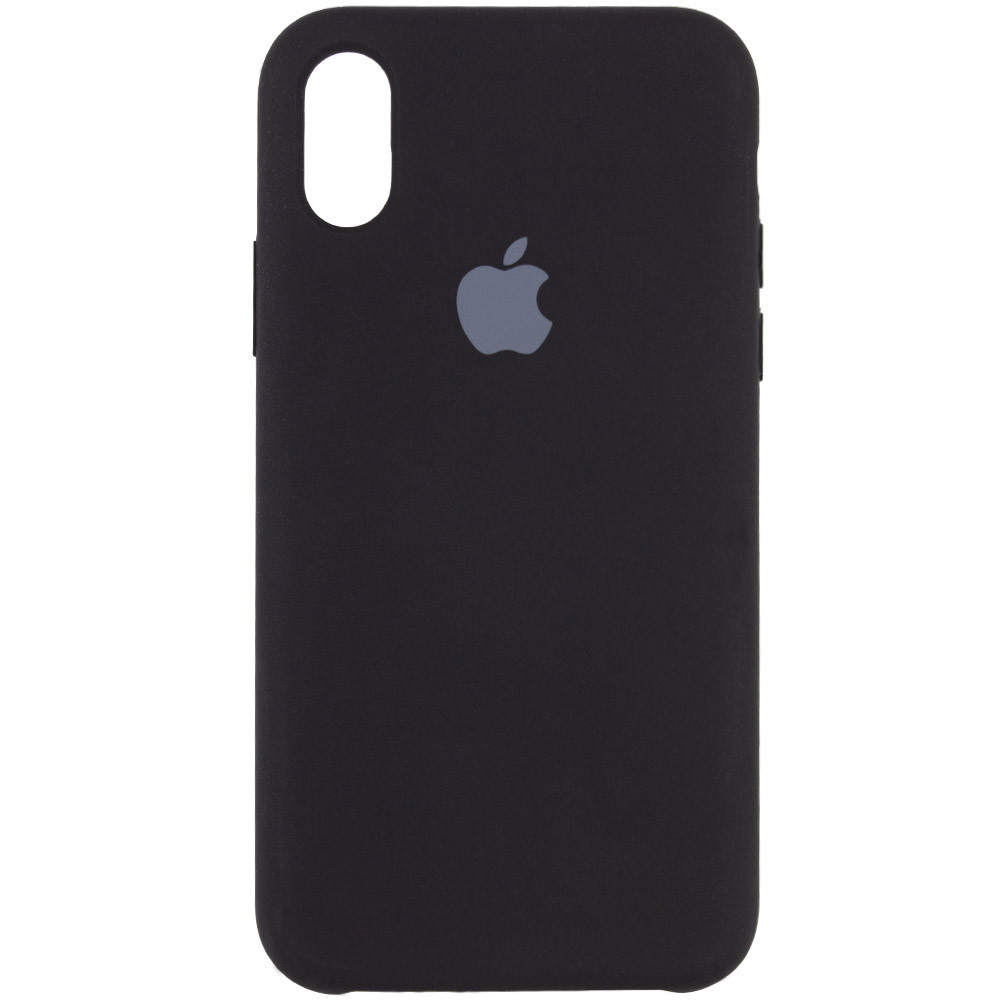 Silicone Case (AA) для iPhone X/XS (5.8") (Black)-0